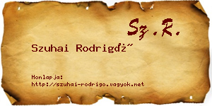 Szuhai Rodrigó névjegykártya
